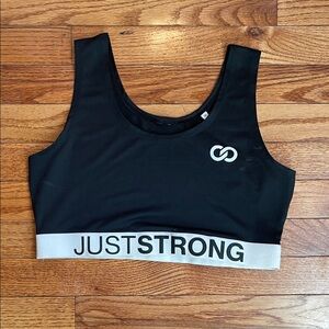 Just Strong Black Sports Bra
